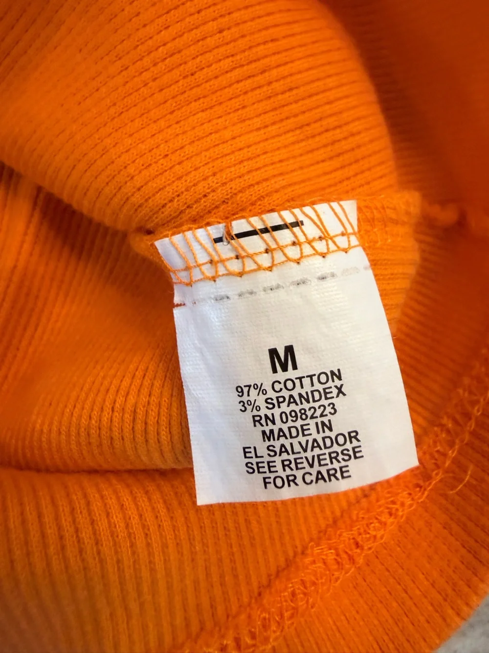 Magellan Outdoors Orange Ribbed Cotton Stretch Tank Top Medium